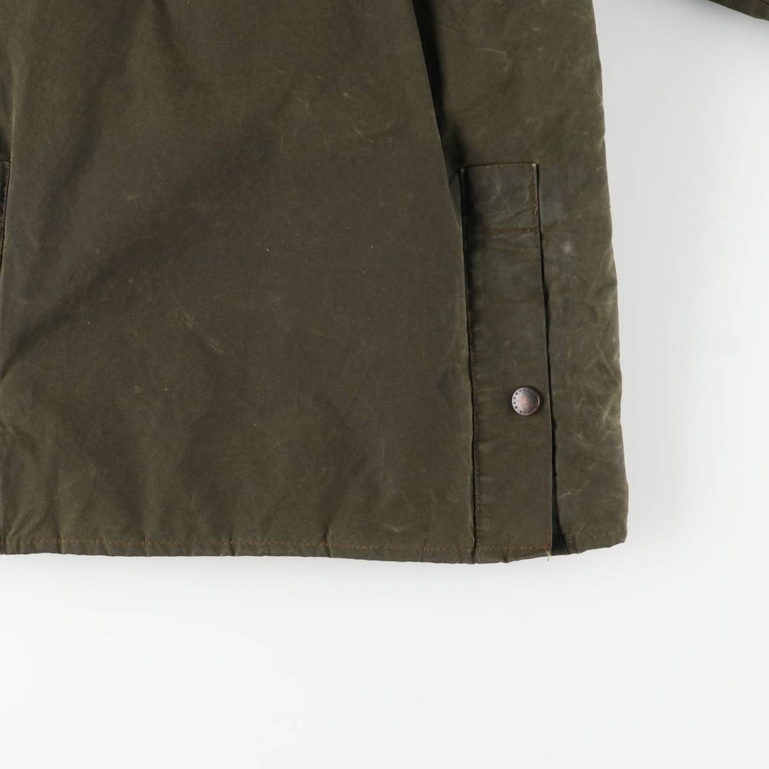 2000'S Barbour BEDALE 3 Warrant Waxed Cotton Oiled Jacket, Made in England, C34, Men's Size Small cotton Khaki type Vintage Second Hand