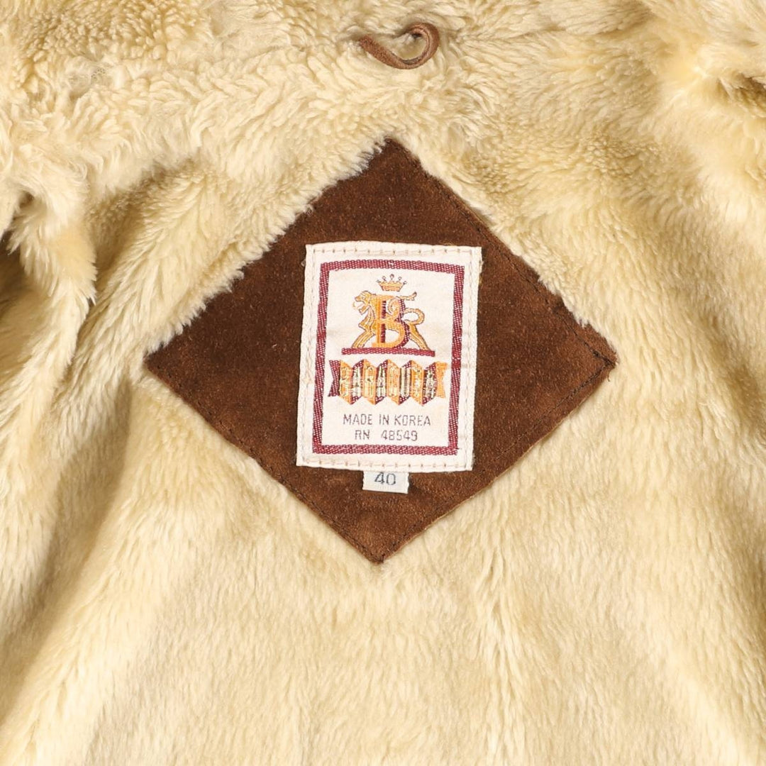 Baracuta Men's Vintage Padded Suede Leather Parka (Size L) Genuine Leather Suede Leather brown type Vintage Second Hand