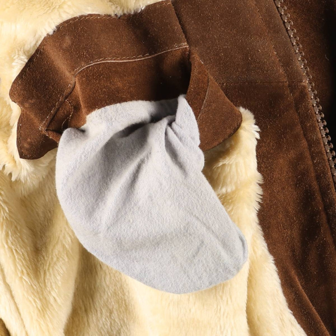 Baracuta Men's Vintage Padded Suede Leather Parka (Size L) Genuine Leather Suede Leather brown type Vintage Second Hand