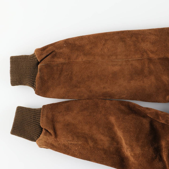 Baracuta Men's Vintage Padded Suede Leather Parka (Size L) Genuine Leather Suede Leather brown type Vintage Second Hand