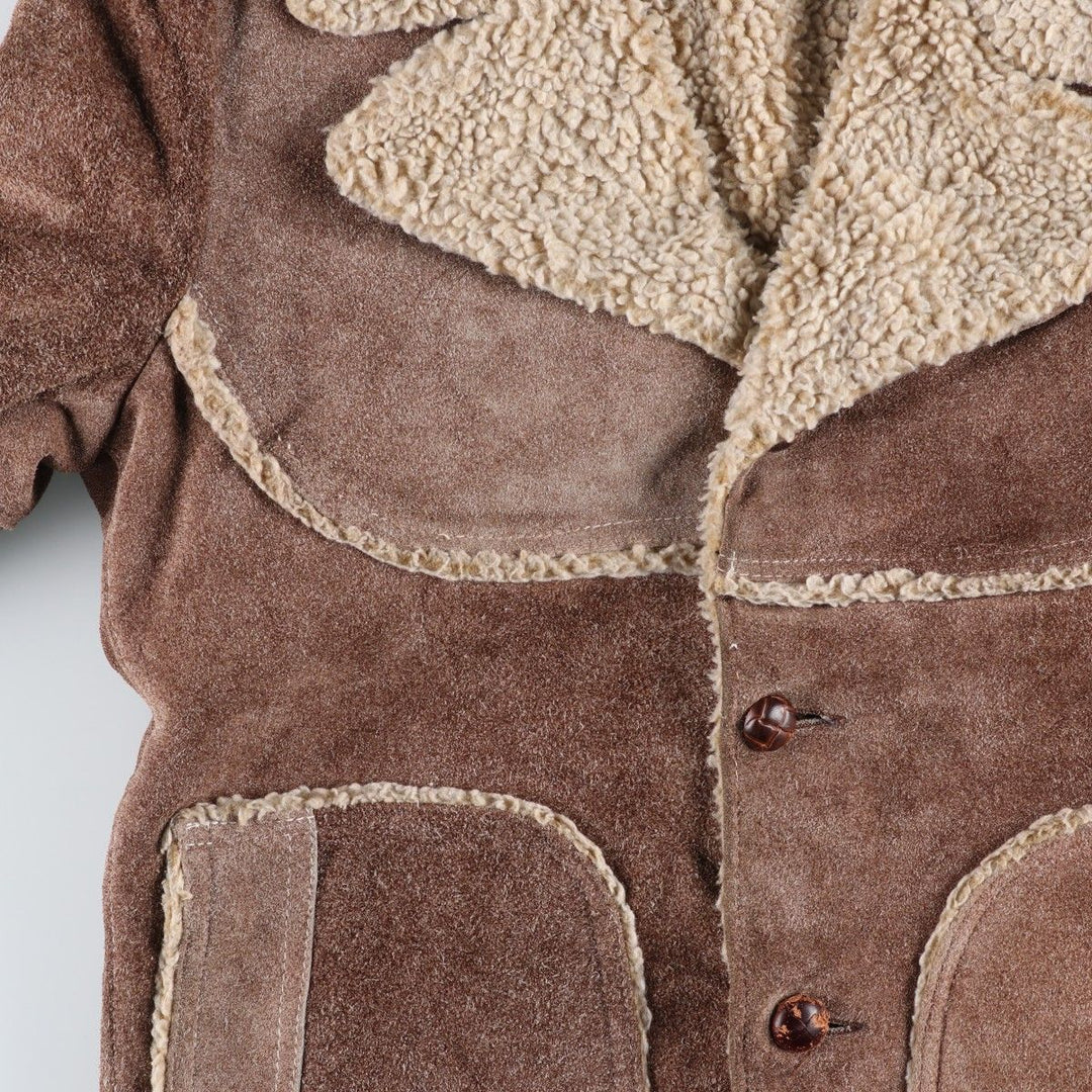 1970'S Schott Rancher suede jacket, men's size L, vintage Genuine Leather Cowhide Suede Leather brown type Vintage Second Hand