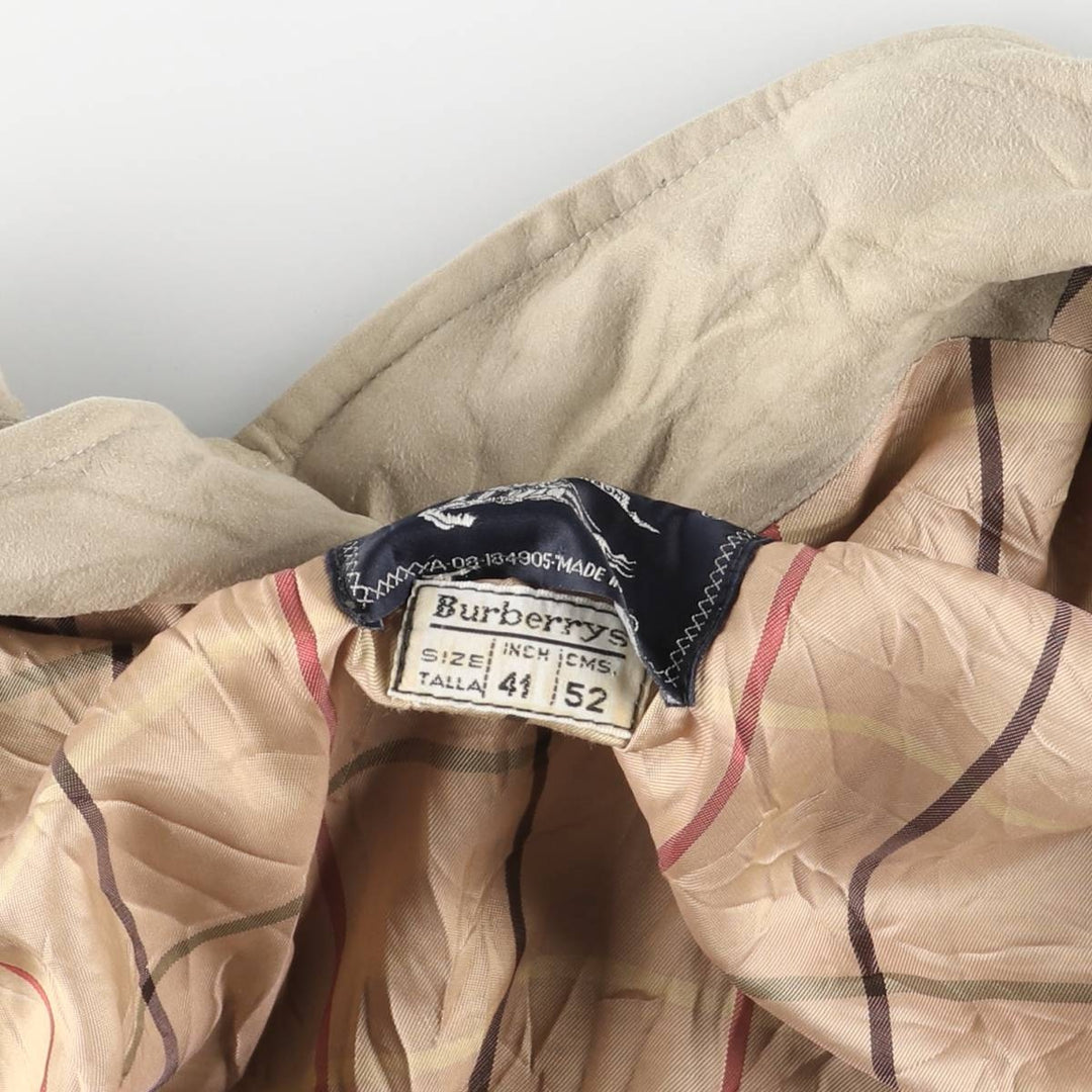 Burberry's suede leather jacket, made in Spain, size M unclear Beige type Vintage Second Hand