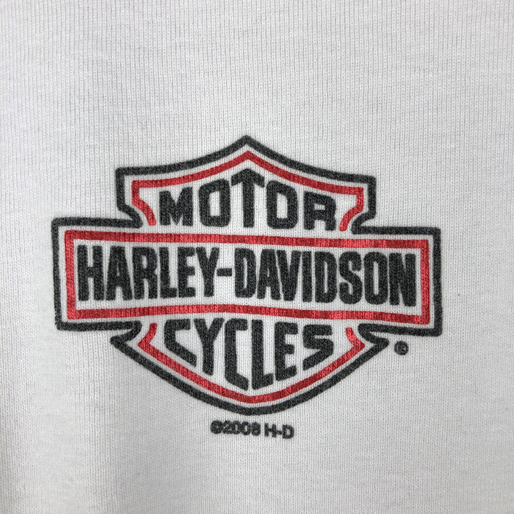 2000'S Harley-Davidson Tribal Motorcycle T-Shirt, Made in USA, Women's Size XL cotton white type Vintage Second Hand