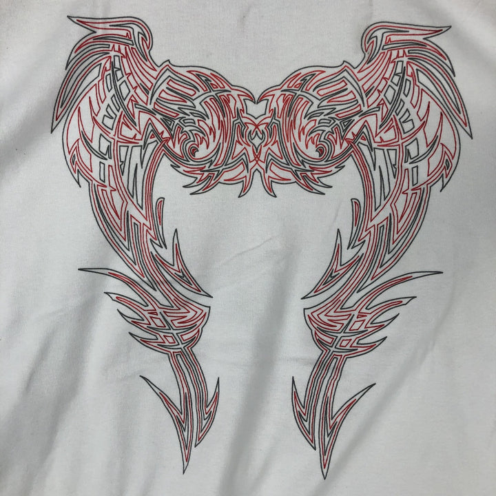 2000'S Harley-Davidson Tribal Motorcycle T-Shirt, Made in USA, Women's Size XL cotton white type Vintage Second Hand