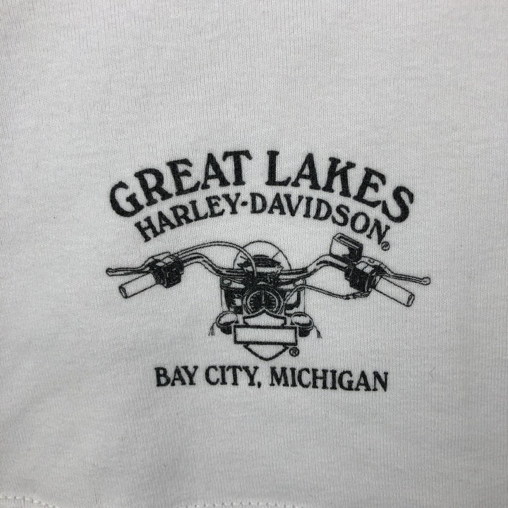 2000'S Harley-Davidson Tribal Motorcycle T-Shirt, Made in USA, Women's Size XL cotton white type Vintage Second Hand