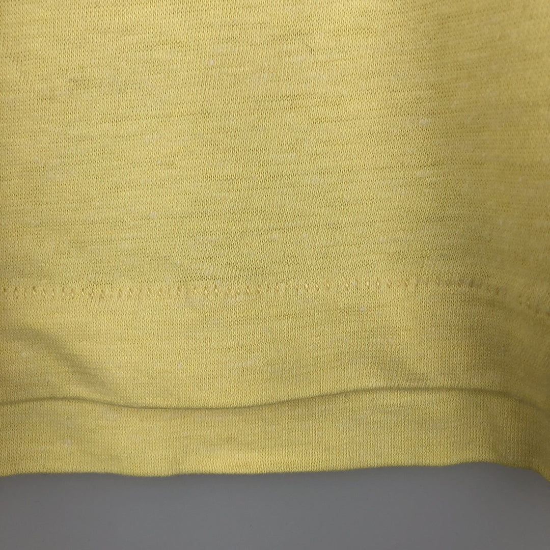 Vintage 1980'S SIGNAL Audi print T-shirt, Made in USA, Men's Size Medium polyester yellow type Vintage Second Hand