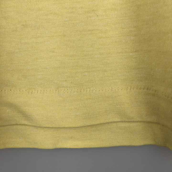 Vintage 1980'S SIGNAL Audi print T-shirt, Made in USA, Men's Size Medium polyester yellow type Vintage Second Hand