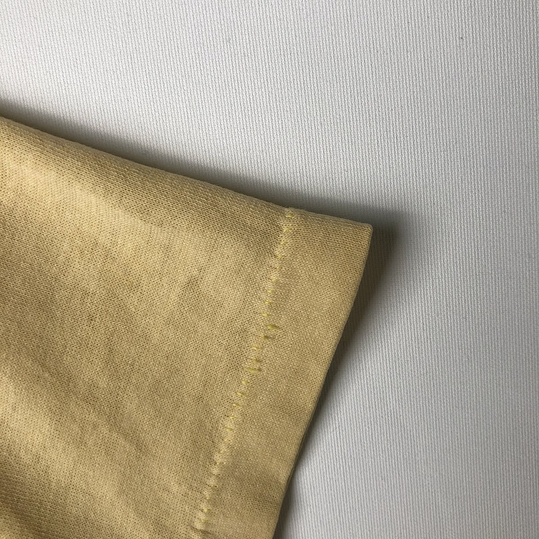 ~90'S Vintage Printed T-shirt, Men's S size unclear yellow type Vintage Second Hand