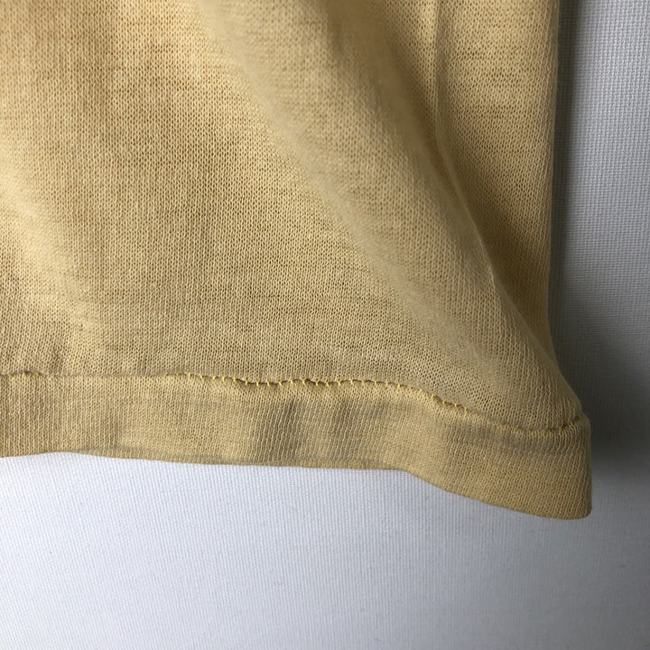 ~90'S Vintage Printed T-shirt, Men's S size unclear yellow type Vintage Second Hand