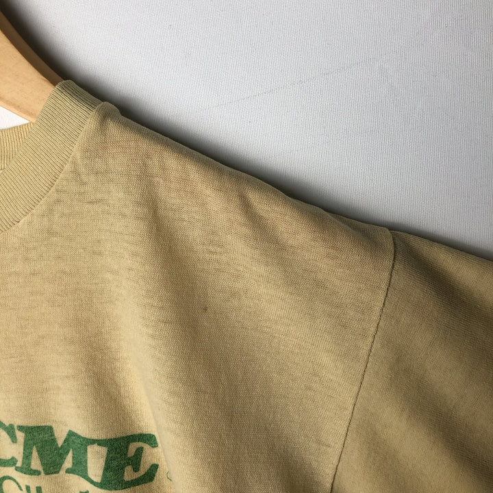 ~90'S Vintage Printed T-shirt, Men's S size unclear yellow type Vintage Second Hand