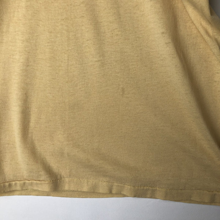 ~90'S Vintage Printed T-shirt, Men's S size unclear yellow type Vintage Second Hand