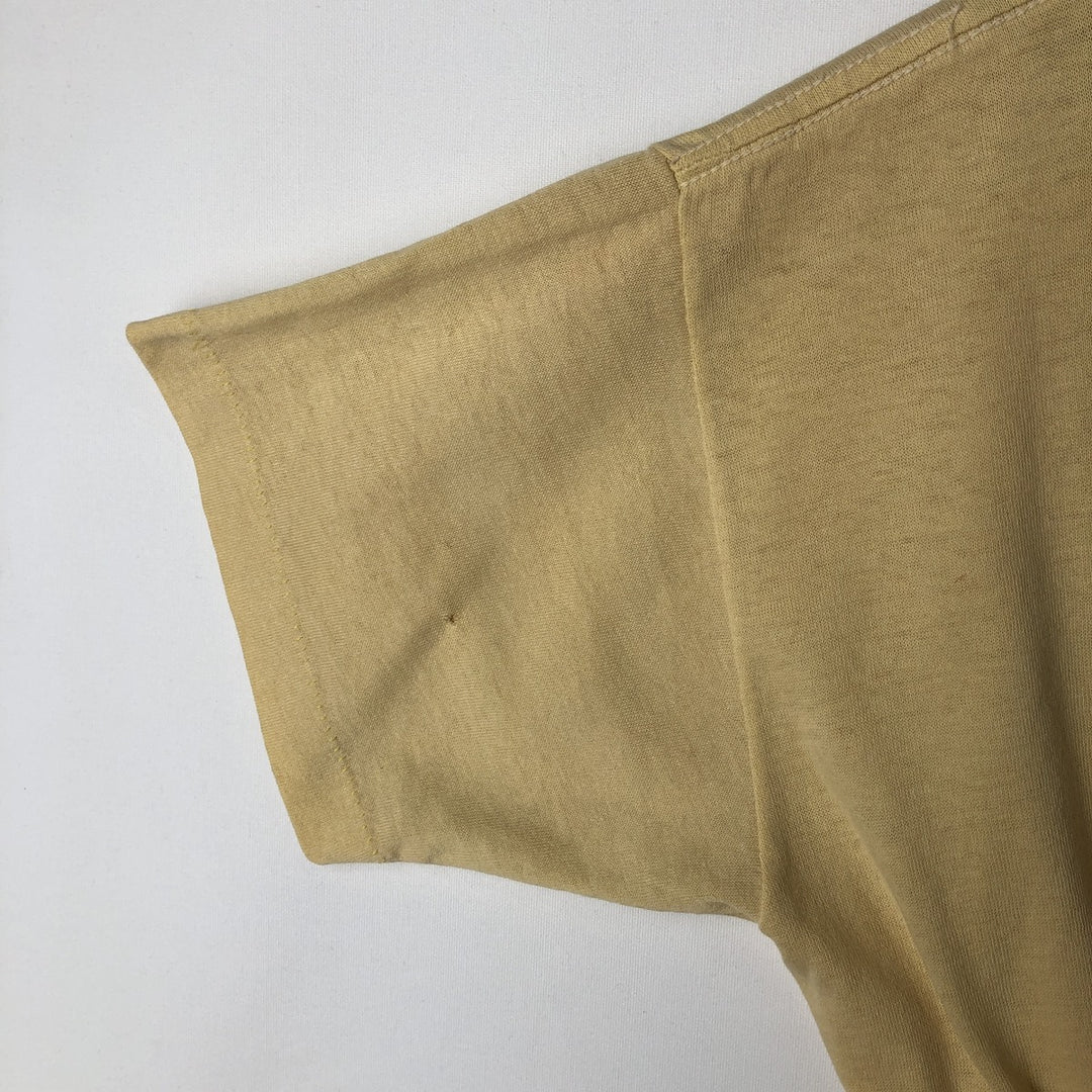 ~90'S Vintage Printed T-shirt, Men's S size unclear yellow type Vintage Second Hand