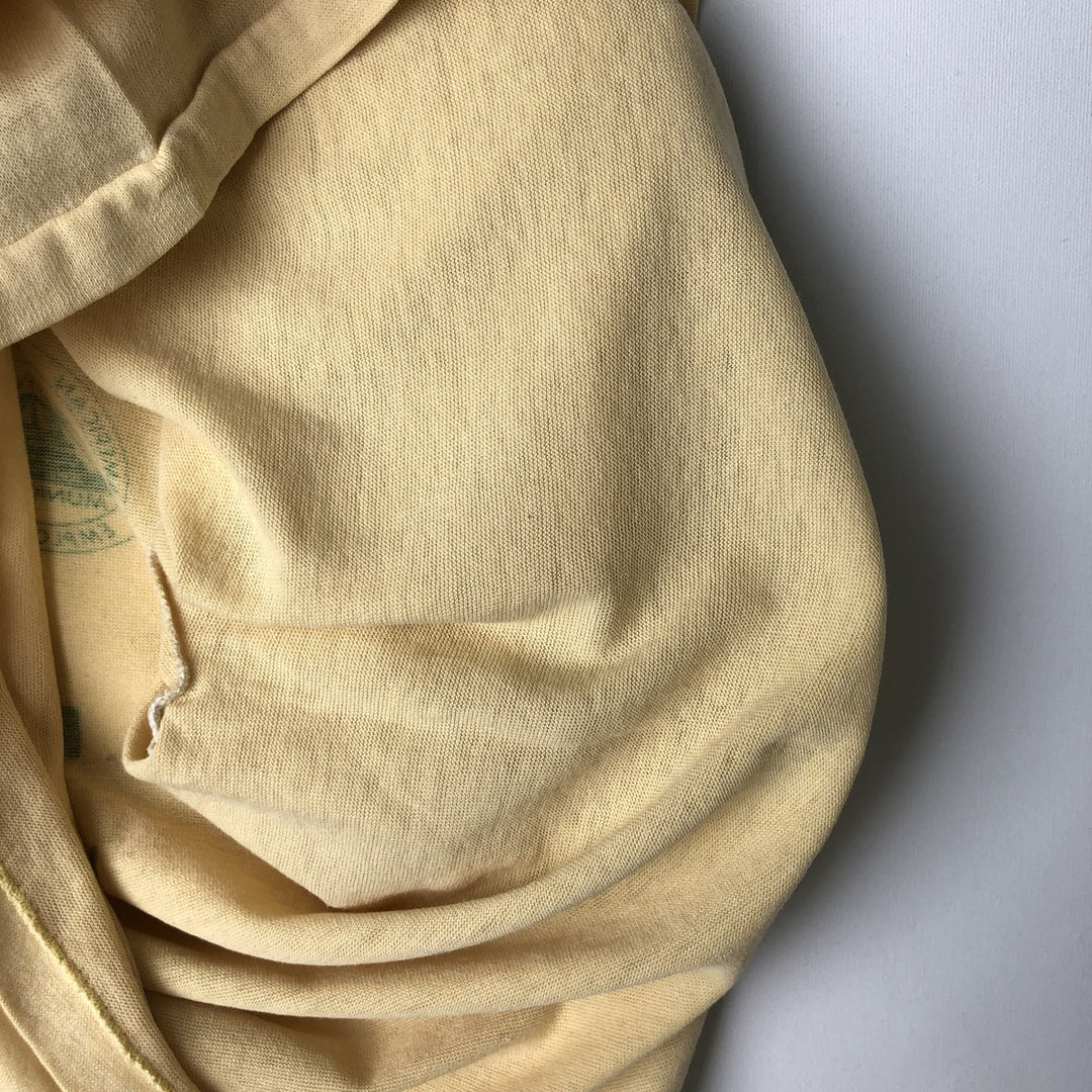 ~90'S Vintage Printed T-shirt, Men's S size unclear yellow type Vintage Second Hand