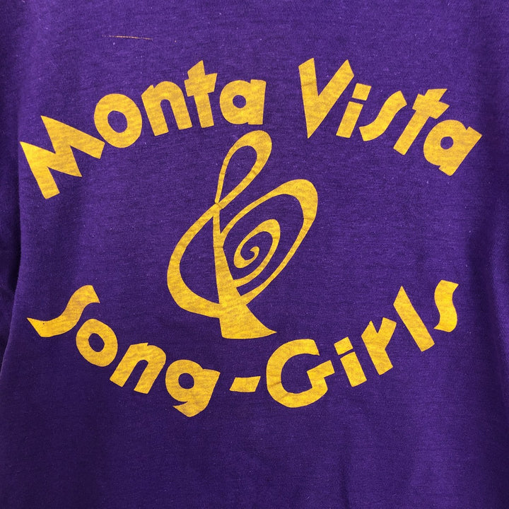Vintage 1970'S Champion Bar Tag Print T-Shirt, Made in USA, Women's Size Medium cotton purple type Vintage Second Hand
