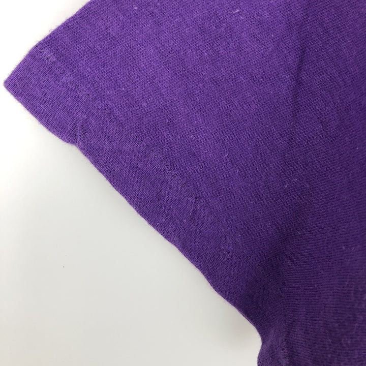 Vintage 1970'S Champion Bar Tag Print T-Shirt, Made in USA, Women's Size Medium cotton purple type Vintage Second Hand