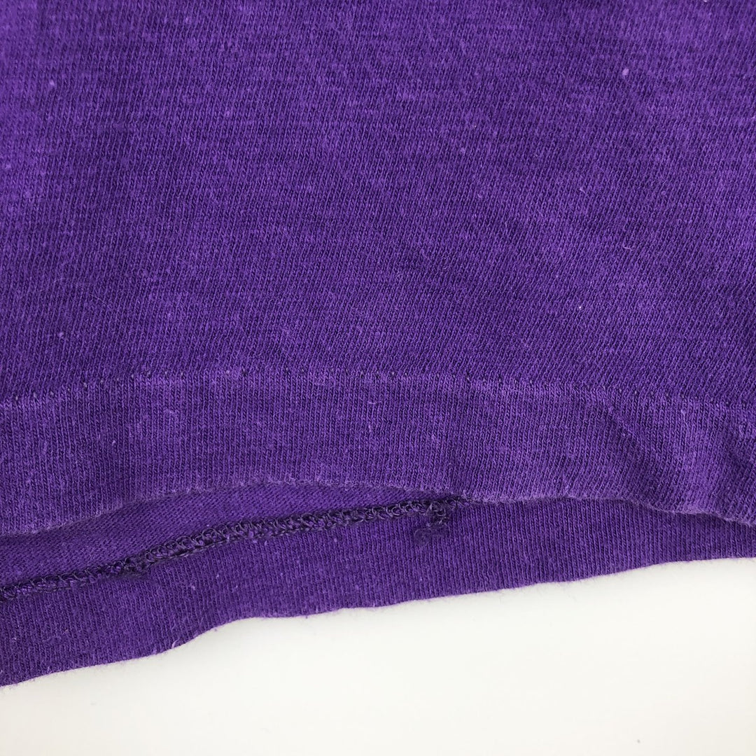 Vintage 1970'S Champion Bar Tag Print T-Shirt, Made in USA, Women's Size Medium cotton purple type Vintage Second Hand
