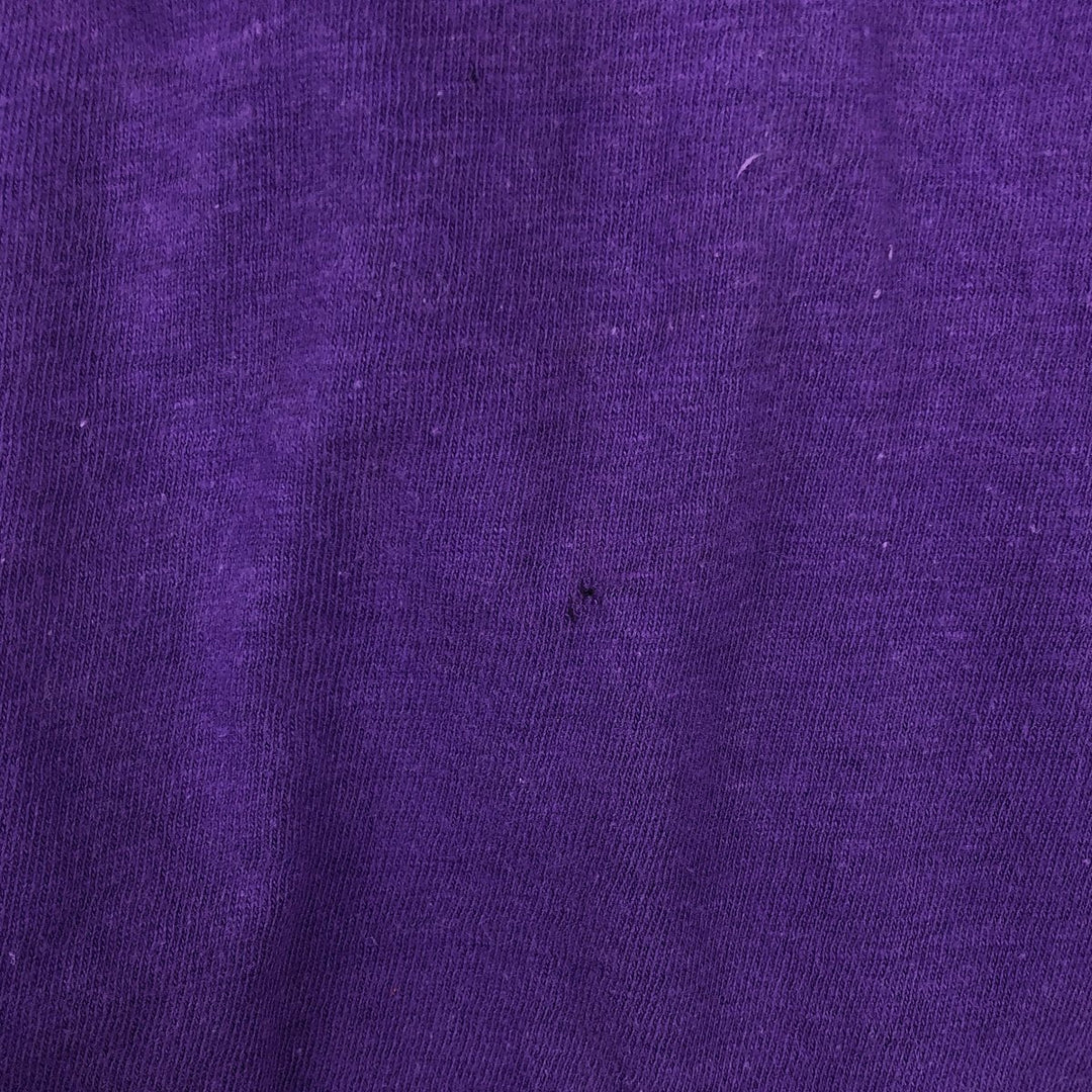 Vintage 1970'S Champion Bar Tag Print T-Shirt, Made in USA, Women's Size Medium cotton purple type Vintage Second Hand