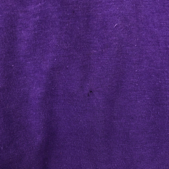 Vintage 1970'S Champion Bar Tag Print T-Shirt, Made in USA, Women's Size Medium cotton purple type Vintage Second Hand