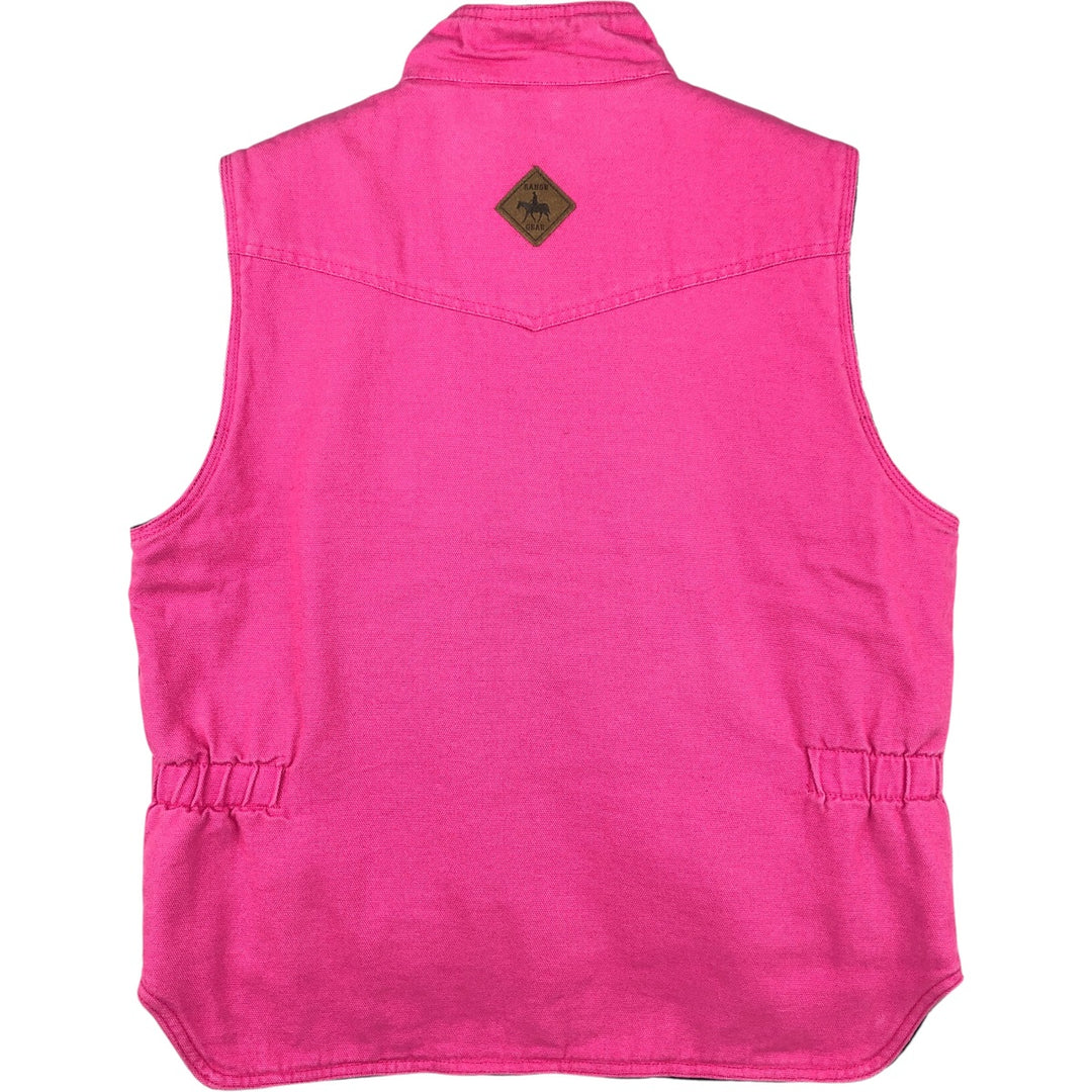 ROPER Duck Padded Vest, Women's Size L cotton pink type Vintage Second Hand