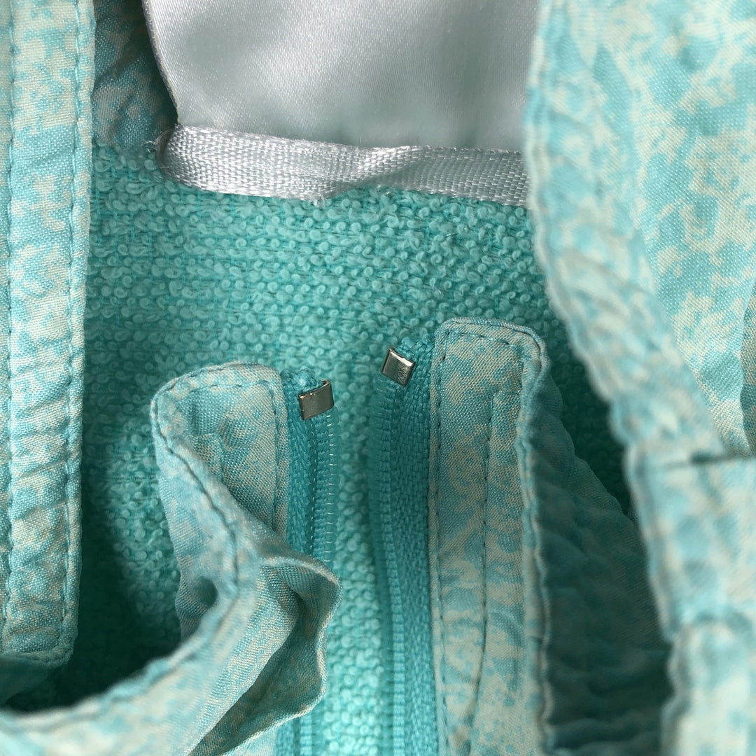 Vintage 1980'S Adidas Trefoil logo all-over print nylon jacket, size L, women's polyamide Mint green Vintage Second Hand