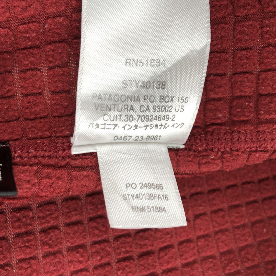 Patagonia Regulator R1 Fleece Jacket (40138FA16) Women's Size Small polyester red type Vintage Second Hand