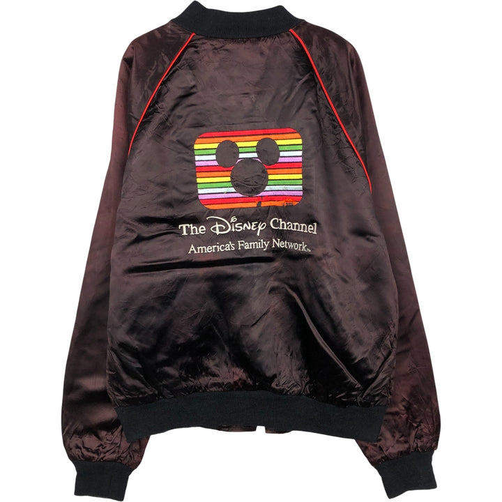 Vintage 90'S Disney Channel Mickey Mouse nylon jacket, Made in USA, Men's Size Small unclear black type Vintage Second Hand