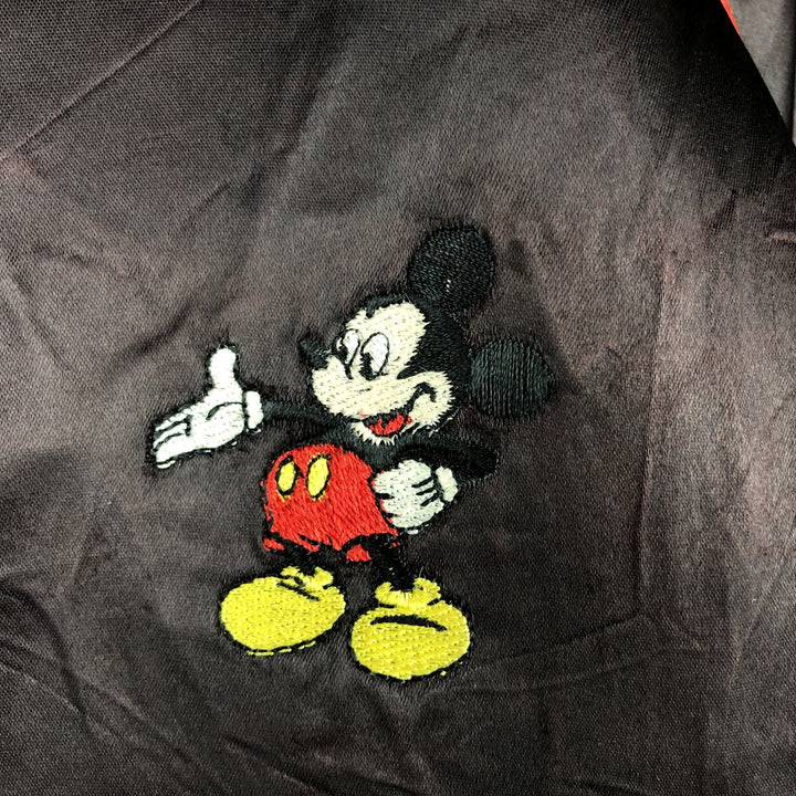 Vintage 90'S Disney Channel Mickey Mouse nylon jacket, Made in USA, Men's Size Small unclear black type Vintage Second Hand