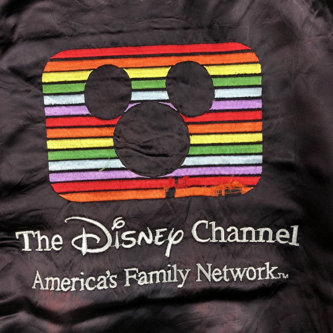 Vintage 90'S Disney Channel Mickey Mouse nylon jacket, Made in USA, Men's Size Small unclear black type Vintage Second Hand