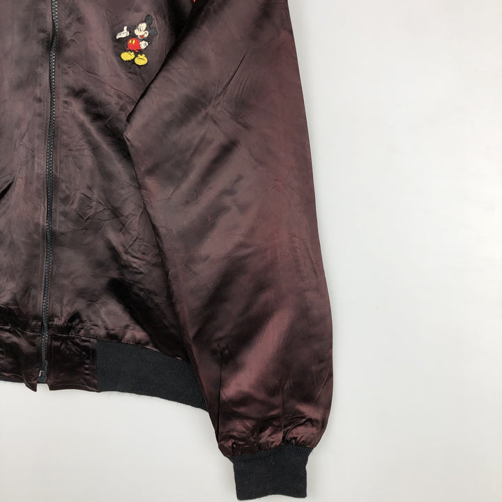 Vintage 90'S Disney Channel Mickey Mouse nylon jacket, Made in USA, Men's Size Small unclear black type Vintage Second Hand