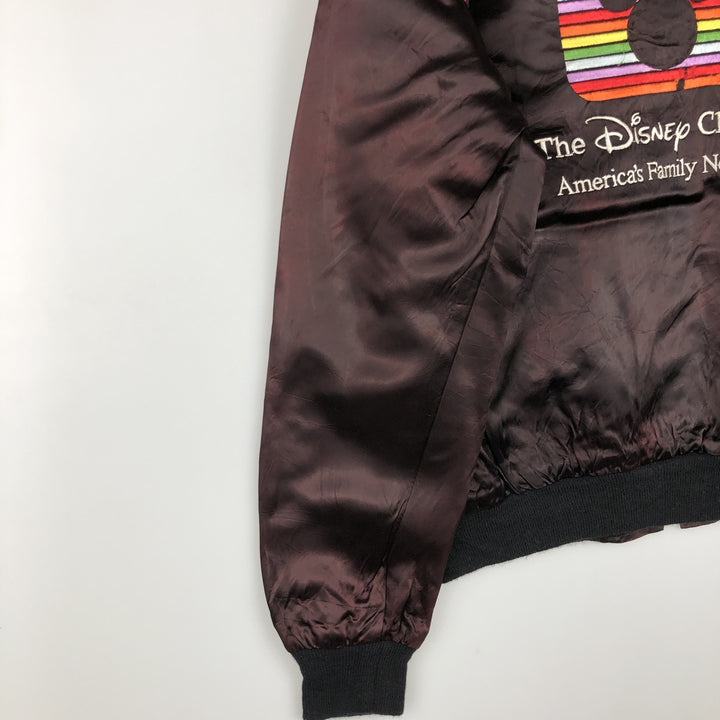 Vintage 90'S Disney Channel Mickey Mouse nylon jacket, Made in USA, Men's Size Small unclear black type Vintage Second Hand