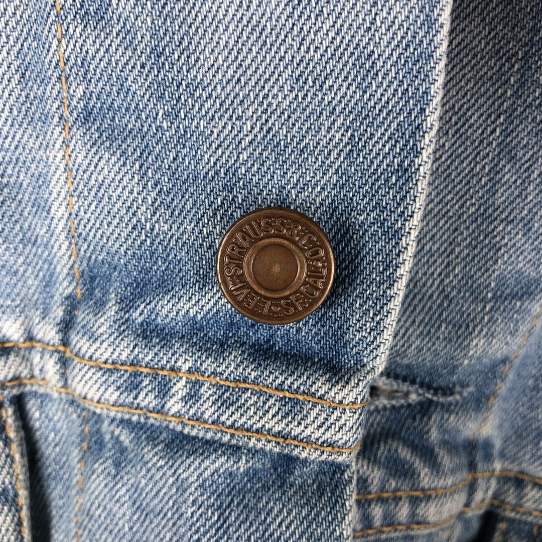 2000'S Levi's Euro Model Denim Jacket, Women's Size Medium cotton blue type Vintage Second Hand