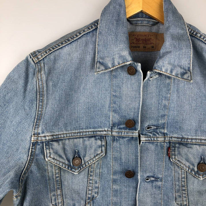 2000'S Levi's Euro Model Denim Jacket, Women's Size Medium cotton blue type Vintage Second Hand