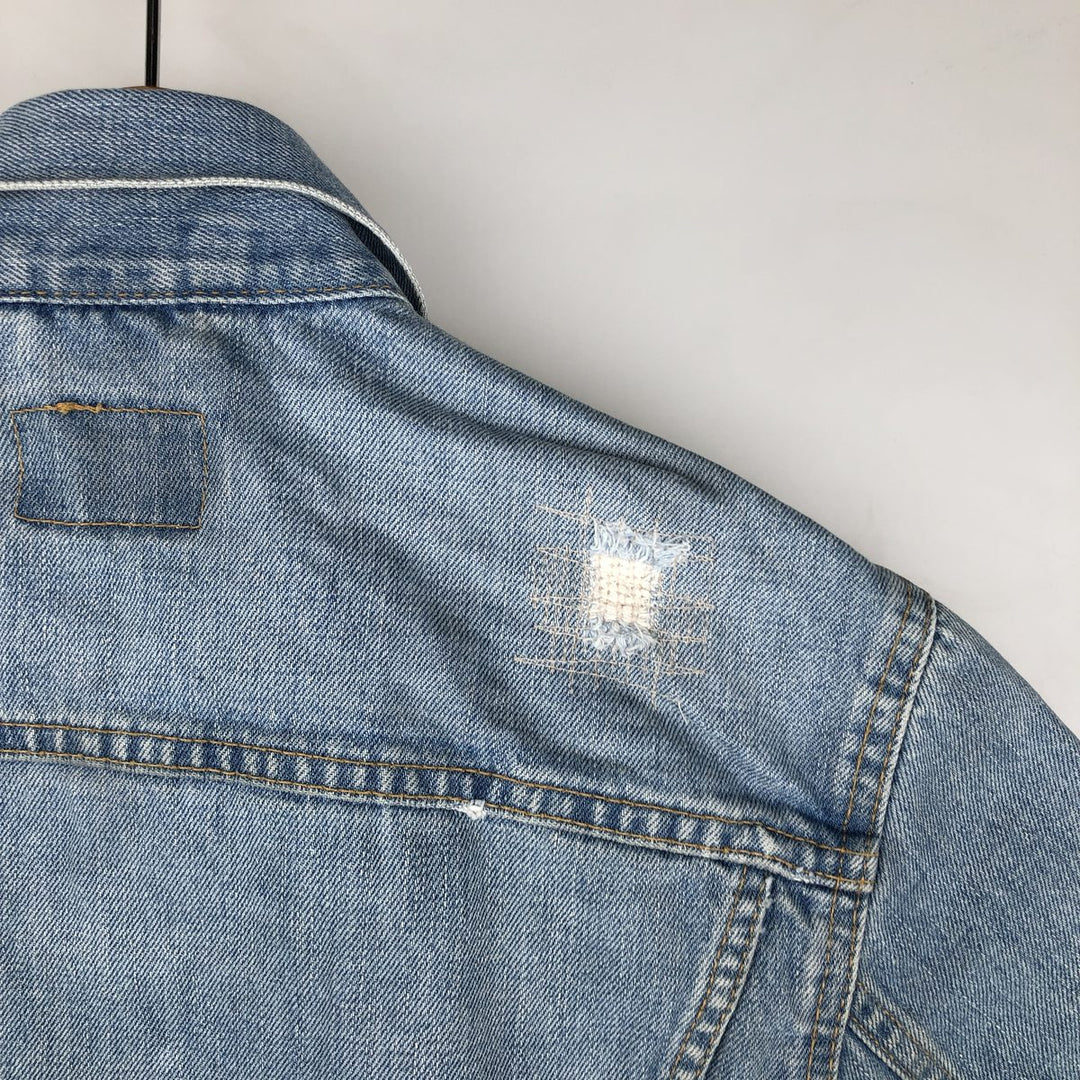 2000'S Levi's Euro Model Denim Jacket, Women's Size Medium cotton blue type Vintage Second Hand