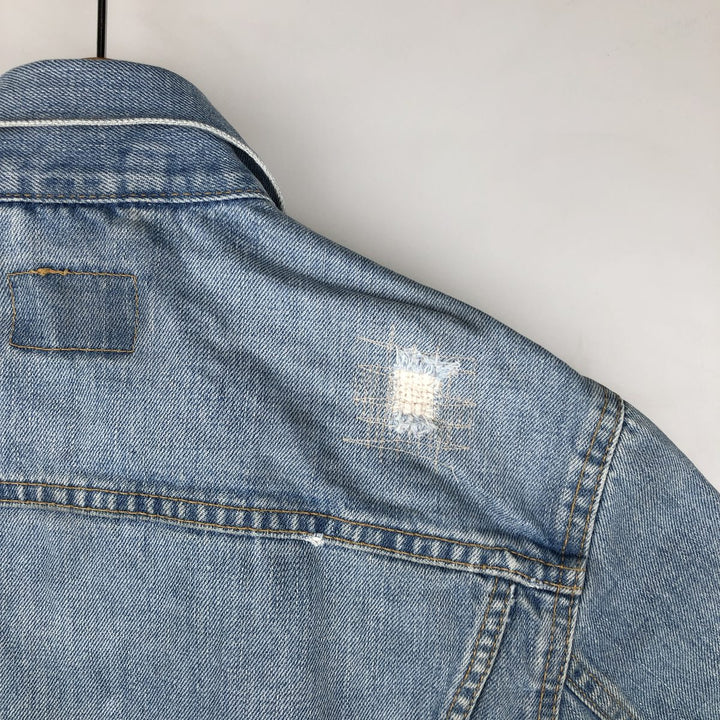 2000'S Levi's Euro Model Denim Jacket, Women's Size Medium cotton blue type Vintage Second Hand