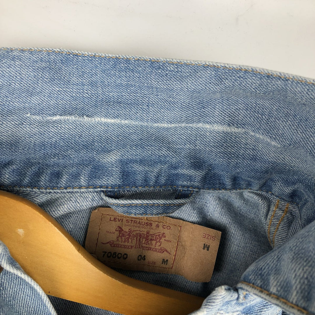 2000'S Levi's Euro Model Denim Jacket, Women's Size Medium cotton blue type Vintage Second Hand