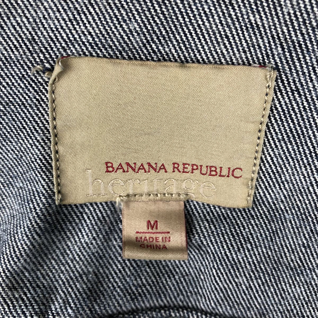 Banana Republic Heritage Denim Jacket, Men's Size M, Dark Navy cotton navy blue type Vintage Second Hand