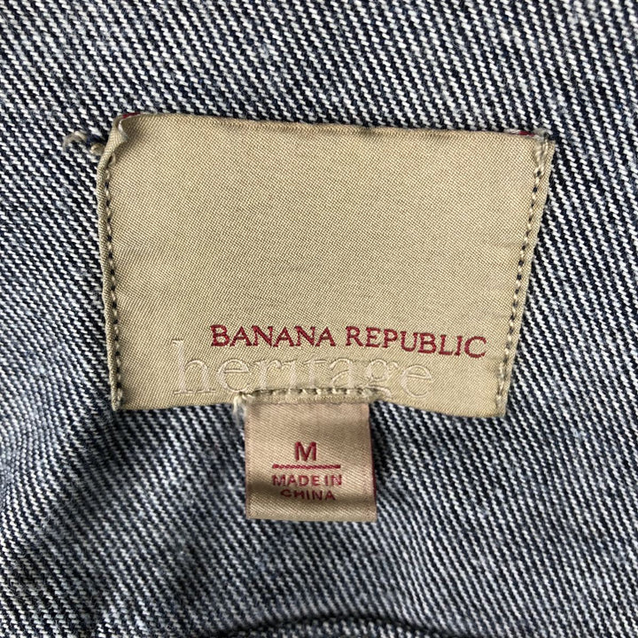 Banana Republic Heritage Denim Jacket, Men's Size M, Dark Navy cotton navy blue type Vintage Second Hand