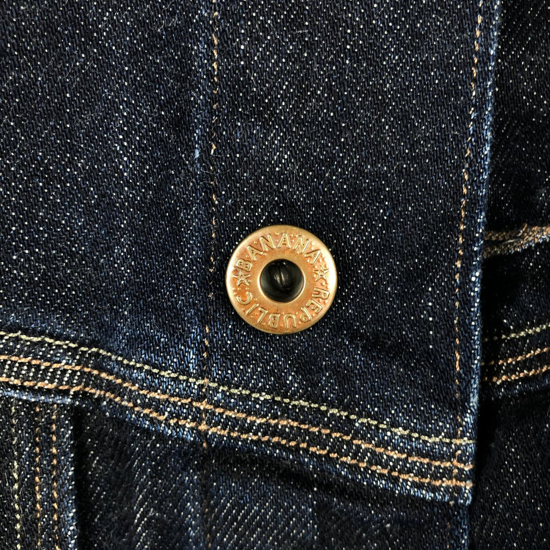 Banana Republic Heritage Denim Jacket, Men's Size M, Dark Navy cotton navy blue type Vintage Second Hand