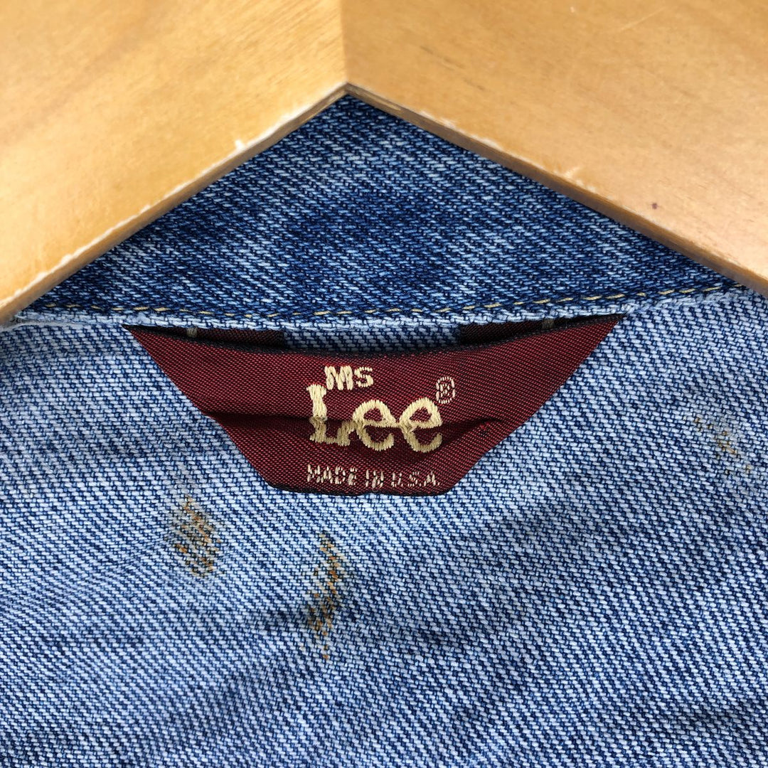 Vintage 70s-80'S Lee MS.LEE denim jacket, made in the USA, size S, women's. unclear blue type Vintage Second Hand
