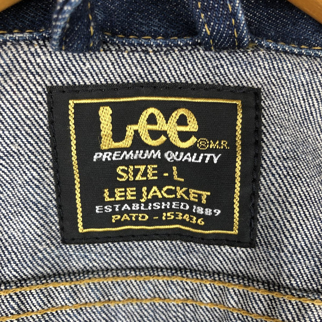 Lee denim jacket, size L, women's cotton blue type Vintage Second Hand