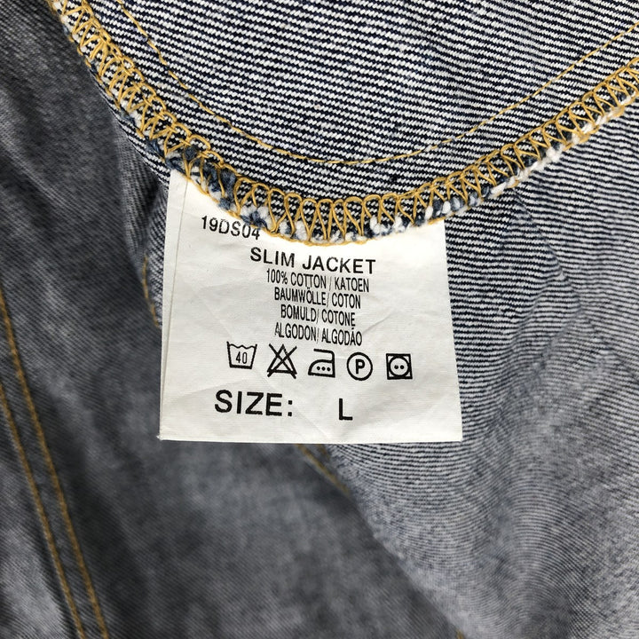 Lee denim jacket, size L, women's cotton blue type Vintage Second Hand