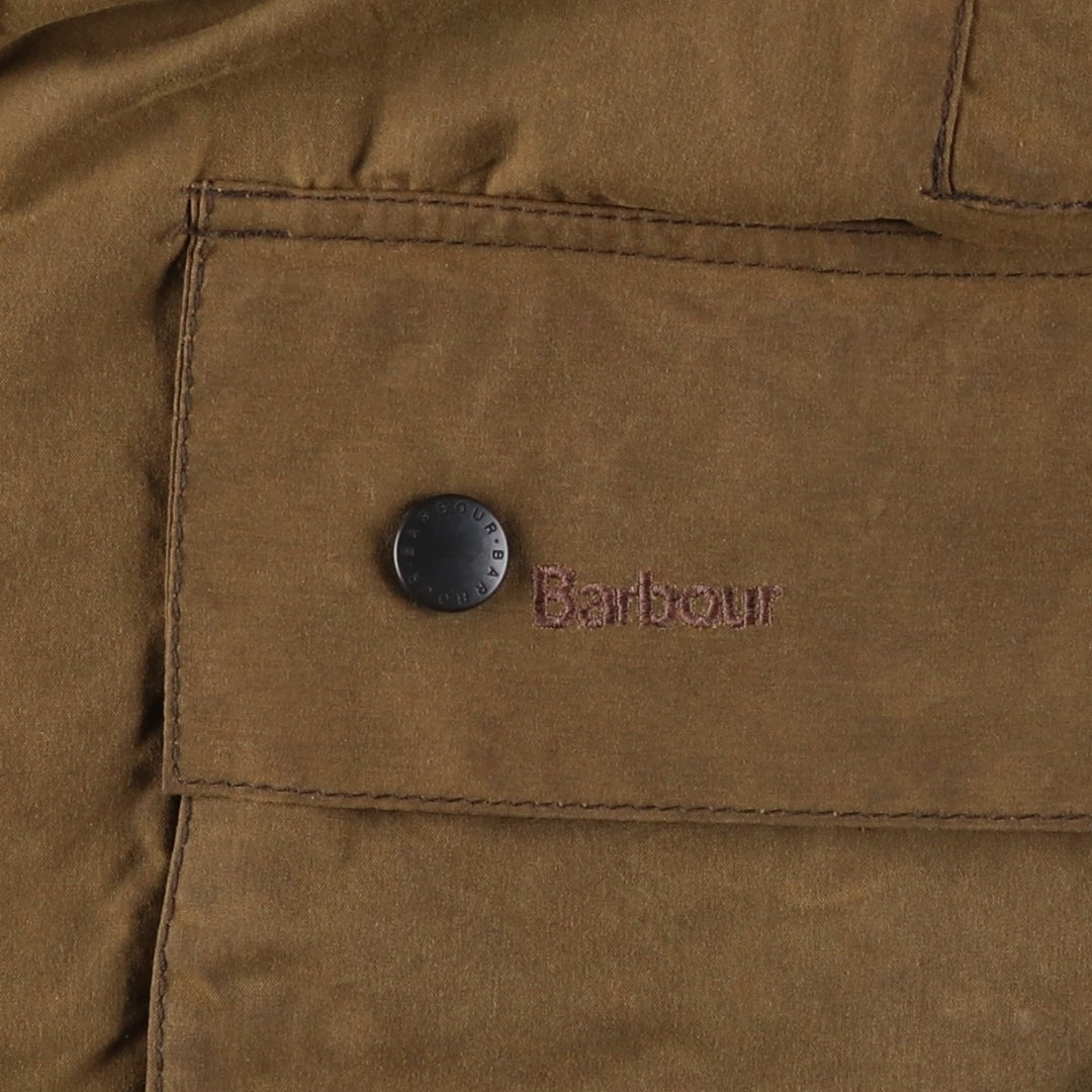 2000'S - Barbour Classic Beaufort Oiled Hunting Jacket, Made in England, C44, Men's Size L Waxed cotton Khaki type Vintage Second Hand