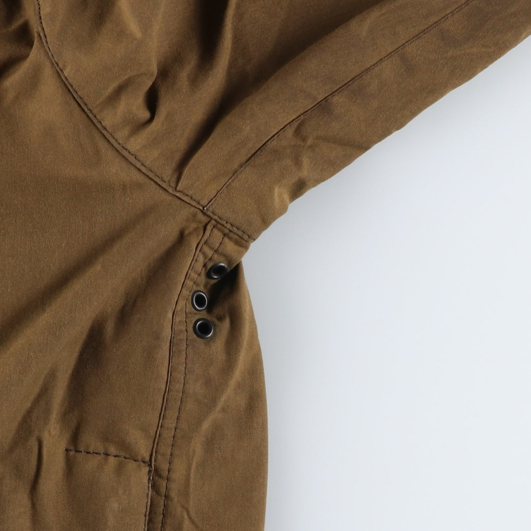 2000'S - Barbour Classic Beaufort Oiled Hunting Jacket, Made in England, C44, Men's Size L Waxed cotton Khaki type Vintage Second Hand
