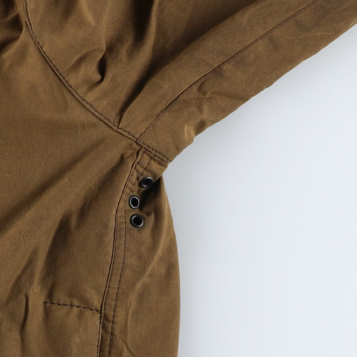 2000'S - Barbour Classic Beaufort Oiled Hunting Jacket, Made in England, C44, Men's Size L Waxed cotton Khaki type Vintage Second Hand
