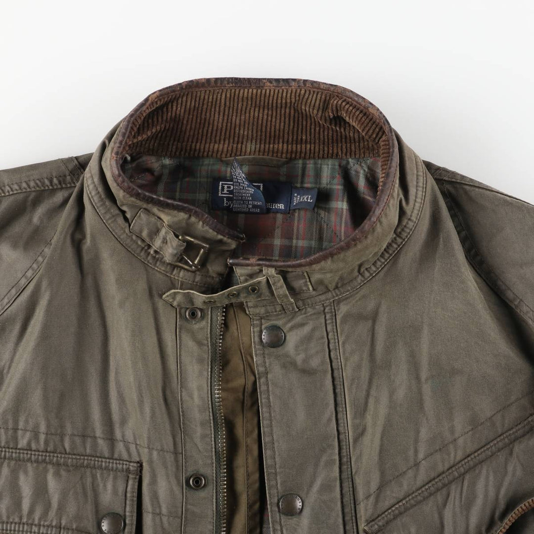 Special Price: Ralph Lauren POLO by Ralph Lauren Waxed Cotton Oiled Jacket, Men's Size XXL cotton Khaki type Vintage Second Hand