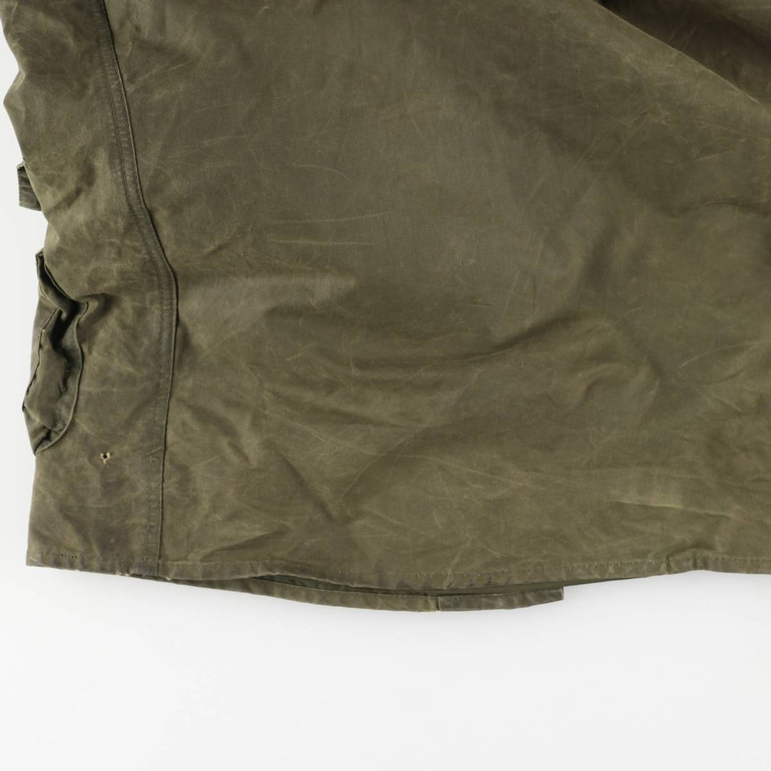 80s-90'S Barbour Northumbria 3-Warrant Waxed Cotton Oiled Jacket, Made in England, Men's XL unclear Khaki type Vintage Second Hand