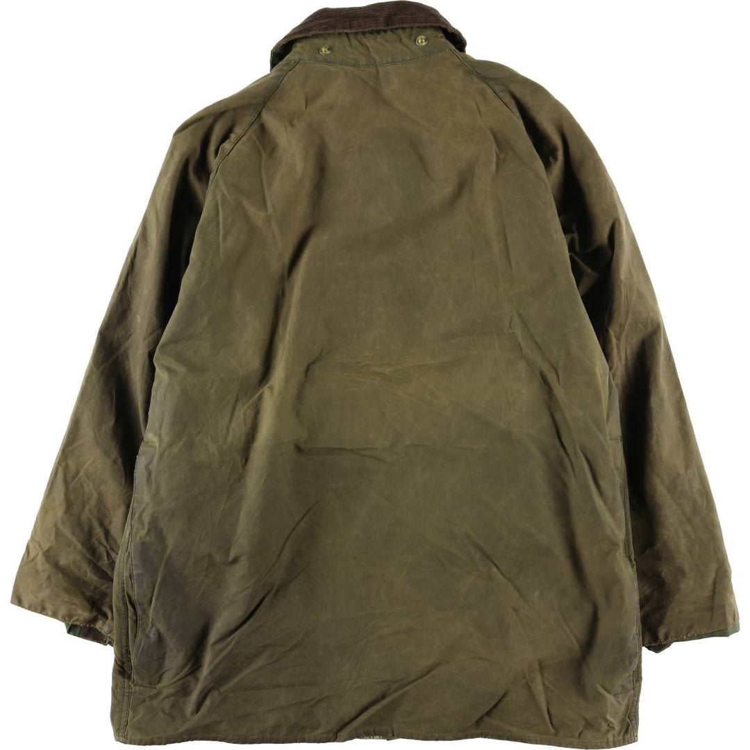 2000'S Barbour Beaufort 3-Warrant Badged Oiled Hunting Jacket, Made in the UK, C40, Men's Size M cotton Khaki type Vintage Second Hand