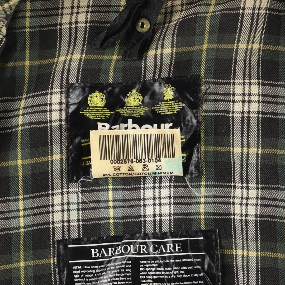 2000'S Barbour Beaufort 3-Warrant Badged Oiled Hunting Jacket, Made in the UK, C40, Men's Size M cotton Khaki type Vintage Second Hand
