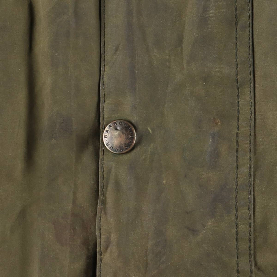 2000'S Barbour Beaufort 3-Warrant Badged Oiled Hunting Jacket, Made in the UK, C40, Men's Size M cotton Khaki type Vintage Second Hand