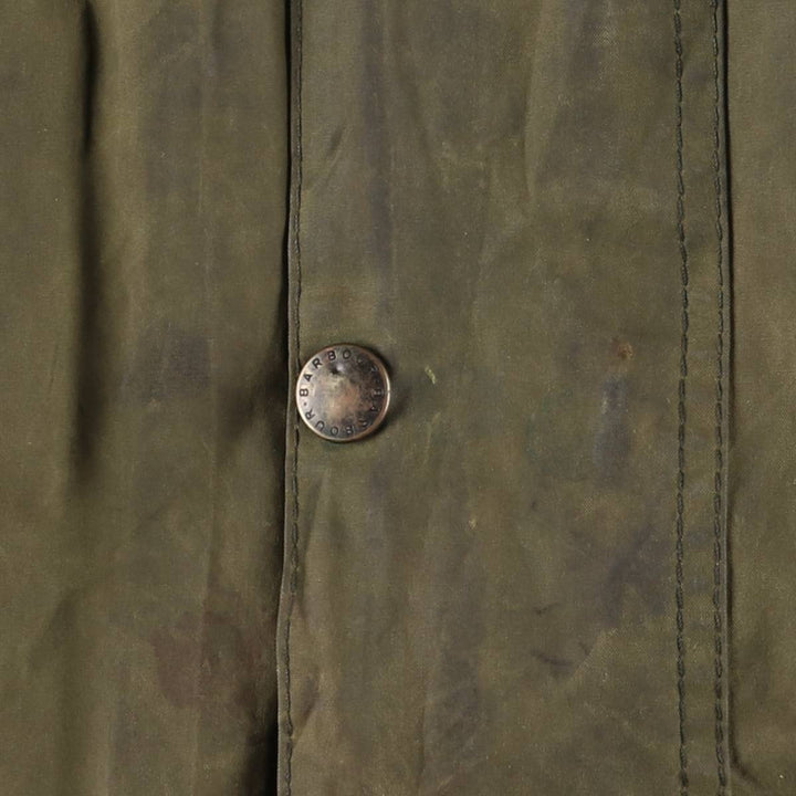 2000'S Barbour Beaufort 3-Warrant Badged Oiled Hunting Jacket, Made in the UK, C40, Men's Size M cotton Khaki type Vintage Second Hand